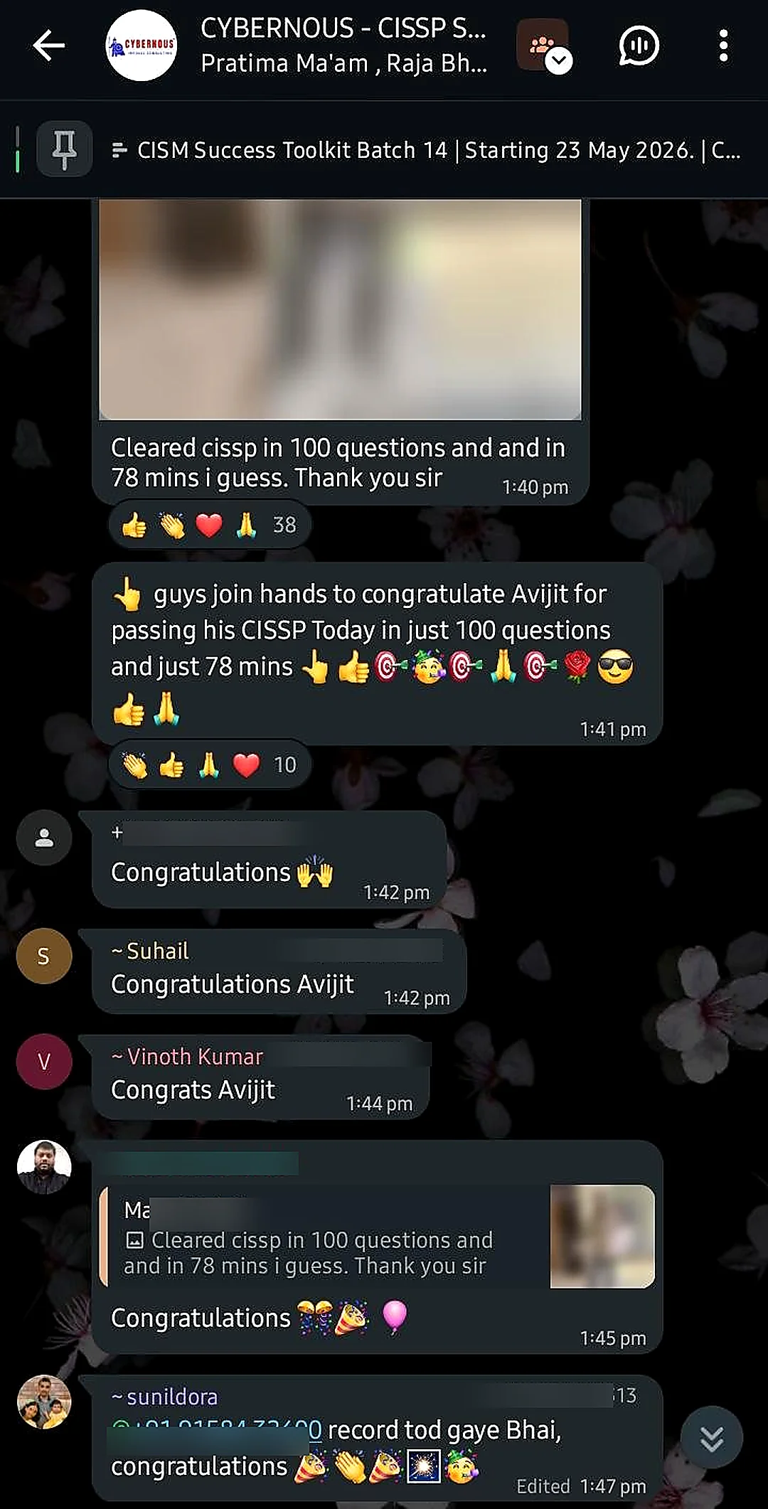 Cybernous community celebration message