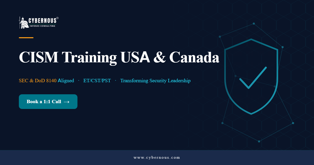 CISM Training USA Online 2026 — SEC & DoD 8140 | Cybernous