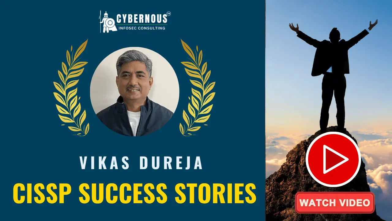 Vikas Dureja - CISSP Success Story Vikas Dureja celebrating CISSP certification success with Cybernous Infosec Consulting