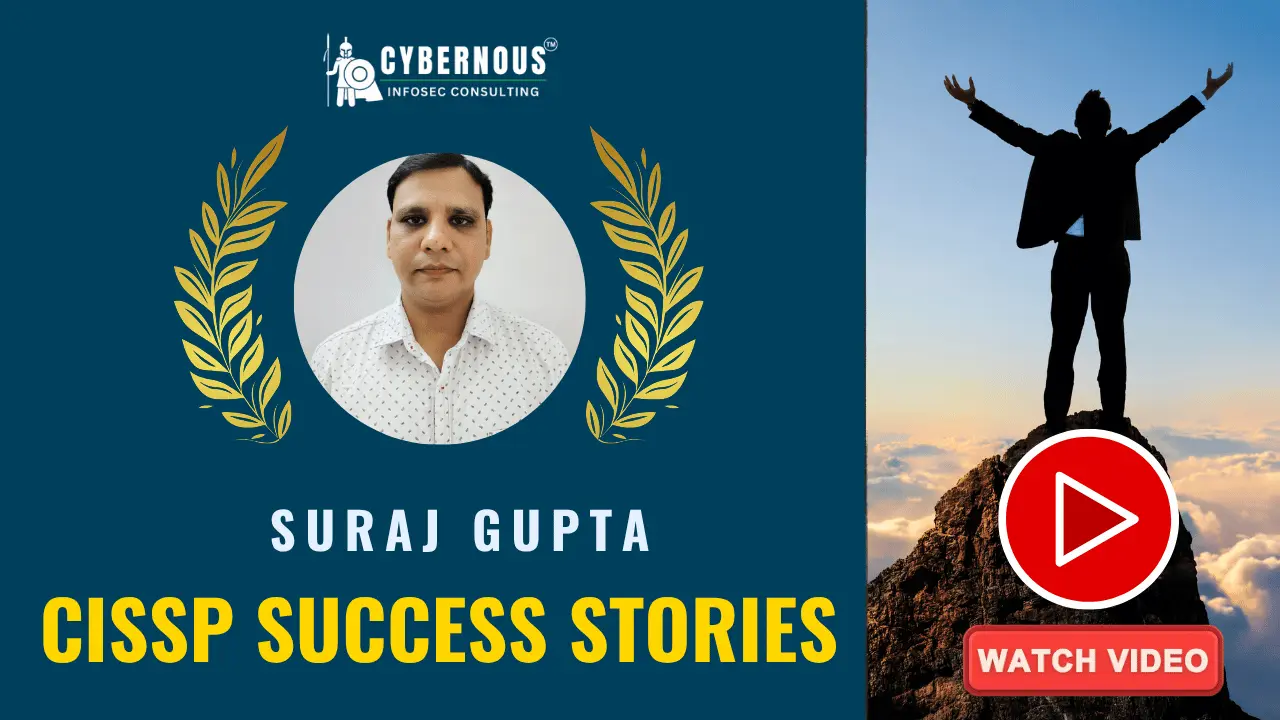 Suraj Gupta - CISSP Success Story Suraj Gupta achieving CISSP certification with Cybernous Infosec Consulting